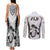 Fiji Rugby Couples Matching Tank Maxi Dress and Long Sleeve Button Shirts Go Champions World Cup 2023 Tapa Unique White Vibe LT9 - Wonder Print Shop