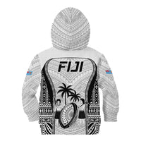 Fiji Rugby Kid Hoodie Go Champions World Cup 2023 Tapa Unique White Vibe - Wonder Print Shop