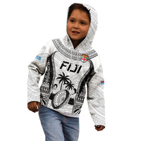 Fiji Rugby Kid Hoodie Go Champions World Cup 2023 Tapa Unique White Vibe - Wonder Print Shop