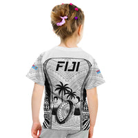 Fiji Rugby Kid T Shirt Go Champions World Cup 2023 Tapa Unique White Vibe - Wonder Print Shop