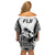 Fiji Rugby Off Shoulder Short Dress Go Champions World Cup 2023 Tapa Unique White Vibe - Wonder Print Shop