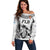 Fiji Rugby Off Shoulder Sweater Go Champions World Cup 2023 Tapa Unique White Vibe - Wonder Print Shop