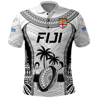 Fiji Rugby Polo Shirt Go Champions World Cup 2023 Tapa Unique White Vibe - Wonder Print Shop