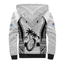 Fiji Rugby Sherpa Hoodie Go Champions World Cup 2023 Tapa Unique White Vibe - Wonder Print Shop