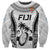 Fiji Rugby Sweatshirt Go Champions World Cup 2023 Tapa Unique White Vibe - Wonder Print Shop