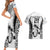 Custom Fiji Rugby Couples Matching Short Sleeve Bodycon Dress and Hawaiian Shirt Go Champions World Cup 2023 Tapa Unique White Vibe LT9 - Wonder Print Shop