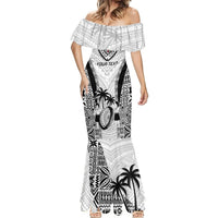 Custom Fiji Rugby Mermaid Dress Go Champions World Cup 2023 Tapa Unique White Vibe - Wonder Print Shop