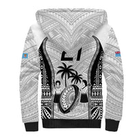 Custom Fiji Rugby Sherpa Hoodie Go Champions World Cup 2023 Tapa Unique White Vibe - Wonder Print Shop