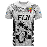 Custom Fiji Rugby T Shirt Go Champions World Cup 2023 Tapa Unique White Vibe - Wonder Print Shop