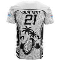 Custom Fiji Rugby T Shirt Go Champions World Cup 2023 Tapa Unique White Vibe - Wonder Print Shop