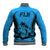 Fiji Rugby Baseball Jacket Go Champions World Cup 2023 Tapa Unique Blue Vibe LT9 - Wonder Print Shop