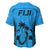 Fiji Rugby Baseball Jersey Go Champions World Cup 2023 Tapa Unique Blue Vibe LT9 - Wonder Print Shop