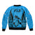Fiji Rugby Bomber Jacket Go Champions World Cup 2023 Tapa Unique Blue Vibe LT9 - Wonder Print Shop