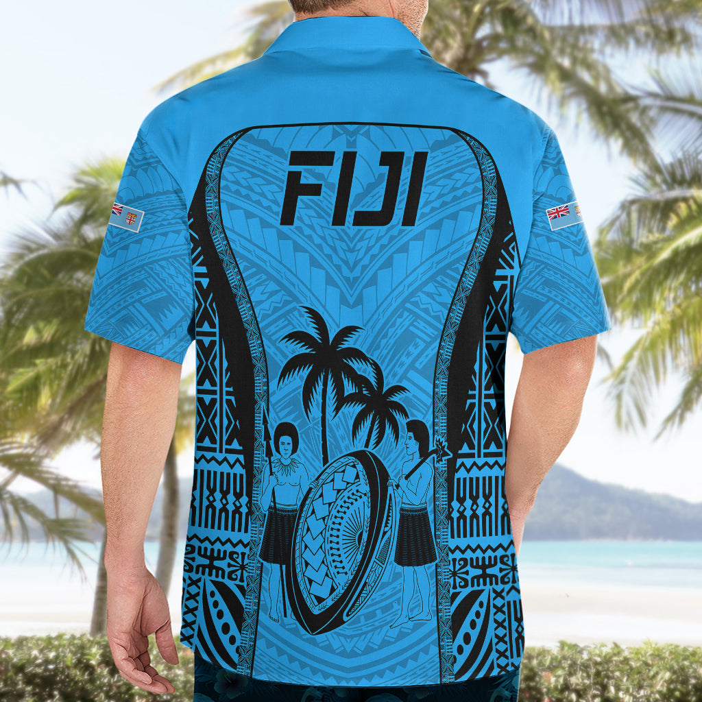 Fiji Rugby Hawaiian Shirt Go Champions World Cup 2023 Tapa Unique Blue Vibe - Wonder Print Shop