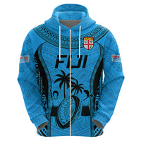 Fiji Rugby Hoodie Go Champions World Cup 2023 Tapa Unique Blue Vibe - Wonder Print Shop