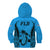 Fiji Rugby Kid Hoodie Go Champions World Cup 2023 Tapa Unique Blue Vibe - Wonder Print Shop