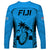 Fiji Rugby Long Sleeve Shirt Go Champions World Cup 2023 Tapa Unique Blue Vibe - Wonder Print Shop