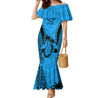 Fiji Rugby Mermaid Dress Go Champions World Cup 2023 Tapa Unique Blue Vibe - Wonder Print Shop