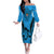 Fiji Rugby Off The Shoulder Long Sleeve Dress Go Champions World Cup 2023 Tapa Unique Blue Vibe - Wonder Print Shop