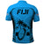 Fiji Rugby Polo Shirt Go Champions World Cup 2023 Tapa Unique Blue Vibe - Wonder Print Shop