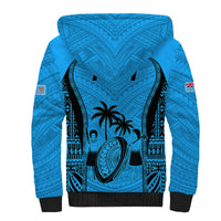 Fiji Rugby Sherpa Hoodie Go Champions World Cup 2023 Tapa Unique Blue Vibe - Wonder Print Shop