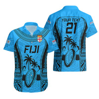 Custom Fiji Rugby Hawaiian Shirt Go Champions World Cup 2023 Tapa Unique Blue Vibe - Wonder Print Shop
