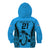 Custom Fiji Rugby Kid Hoodie Go Champions World Cup 2023 Tapa Unique Blue Vibe - Wonder Print Shop