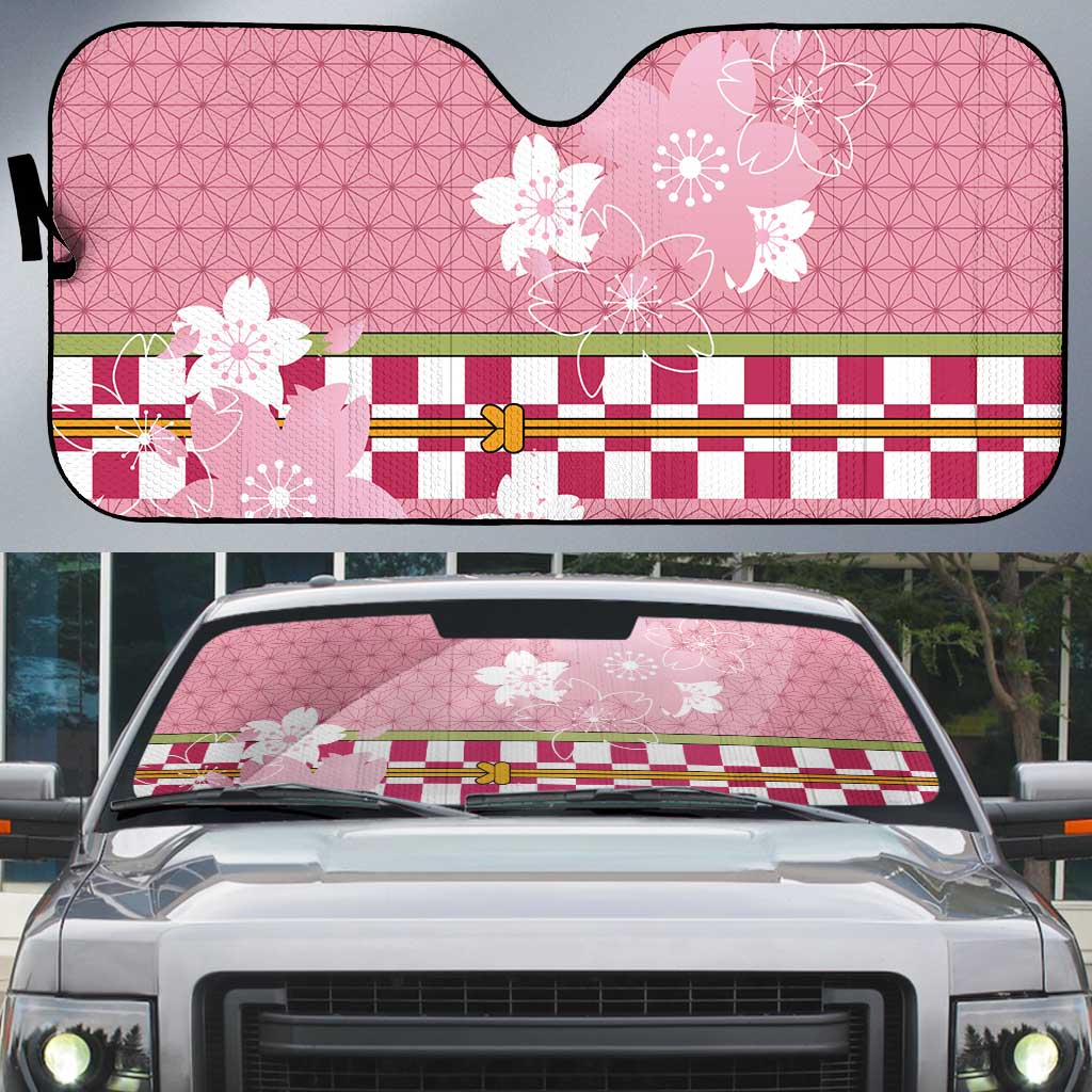 Japanese Asanoha Pattern Auto Sun Shade Charm Against Evil Spirits - Wonder Print Shop