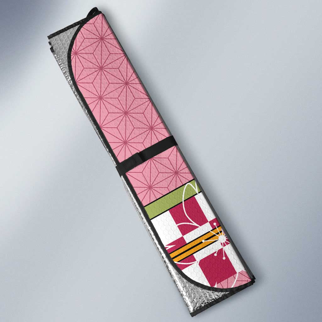 Japanese Asanoha Pattern Auto Sun Shade Charm Against Evil Spirits - Wonder Print Shop