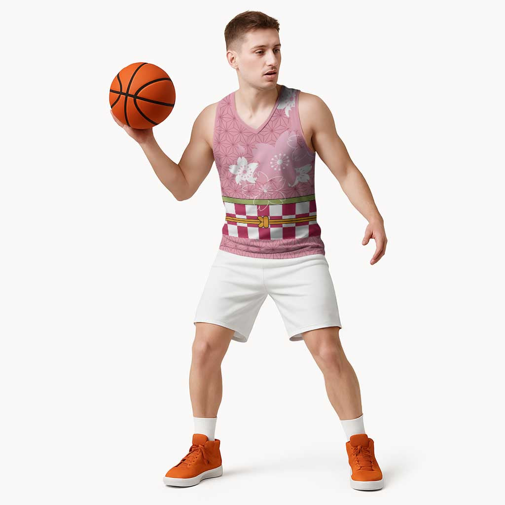 Japanese Asanoha Pattern Basketball Jersey Charm Against Evil Spirits - Wonder Print Shop