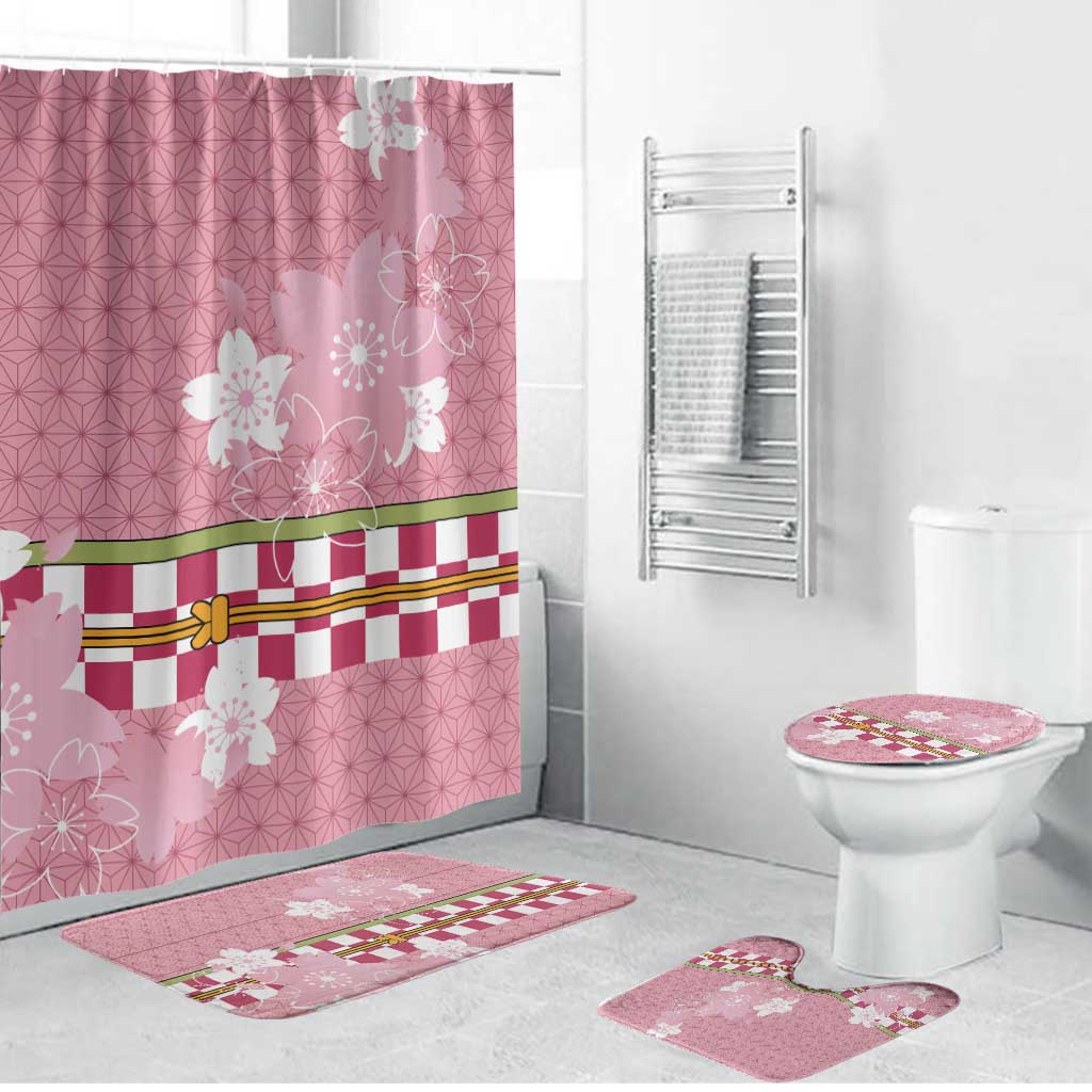 Japanese Asanoha Pattern Bathroom Set Charm Against Evil Spirits - Wonder Print Shop