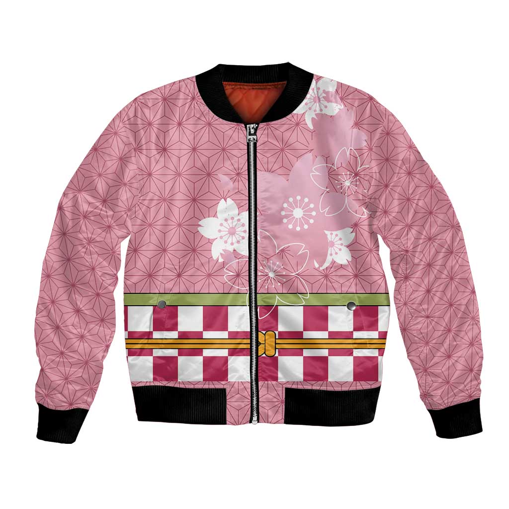 Japanese Asanoha Pattern Bomber Jacket Charm Against Evil Spirits - Wonder Print Shop