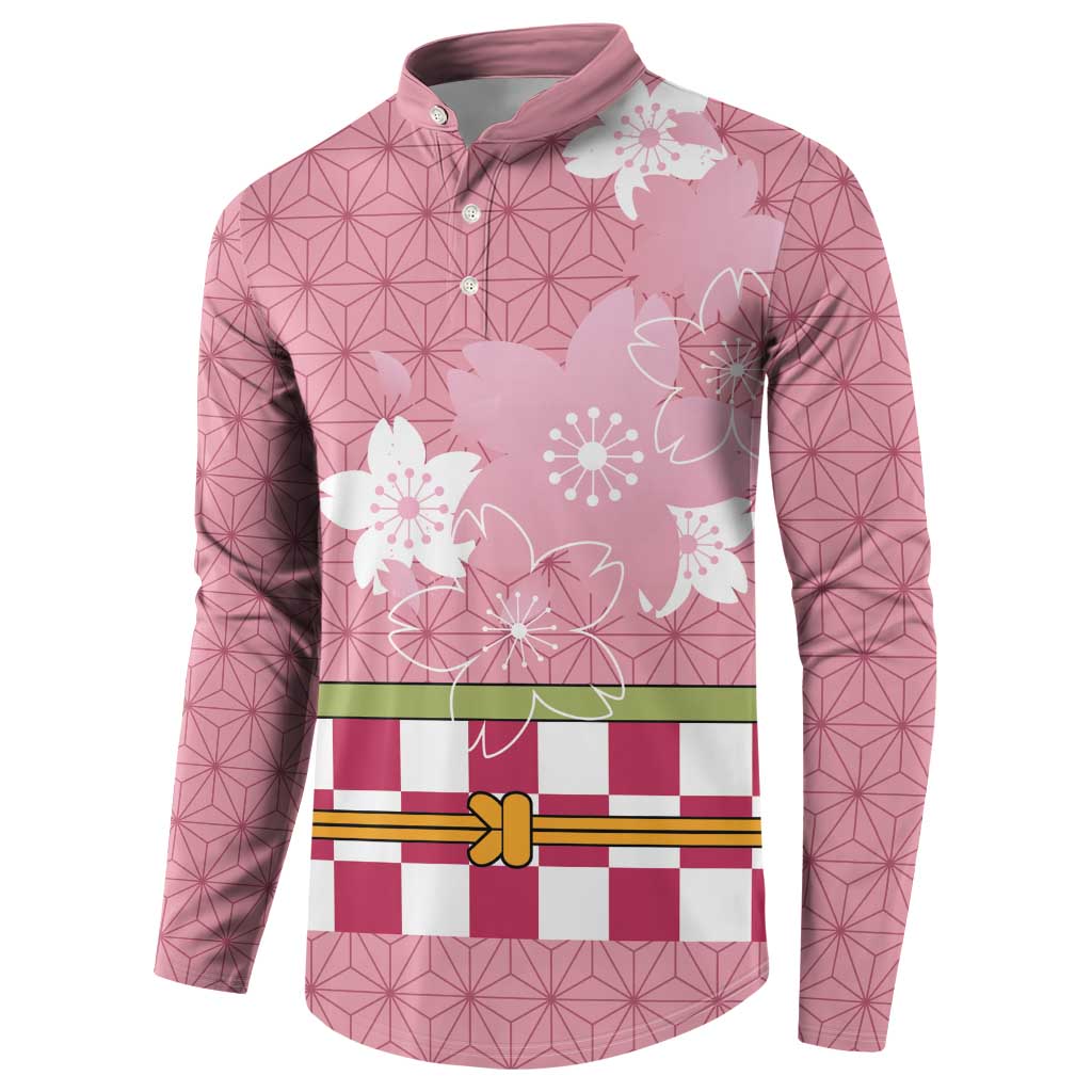 Japanese Asanoha Pattern Button Sweatshirt Charm Against Evil Spirits - Wonder Print Shop