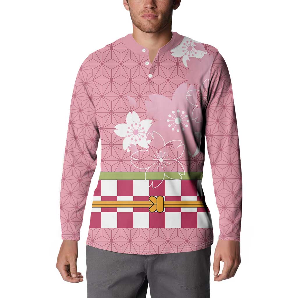 Japanese Asanoha Pattern Button Sweatshirt Charm Against Evil Spirits - Wonder Print Shop