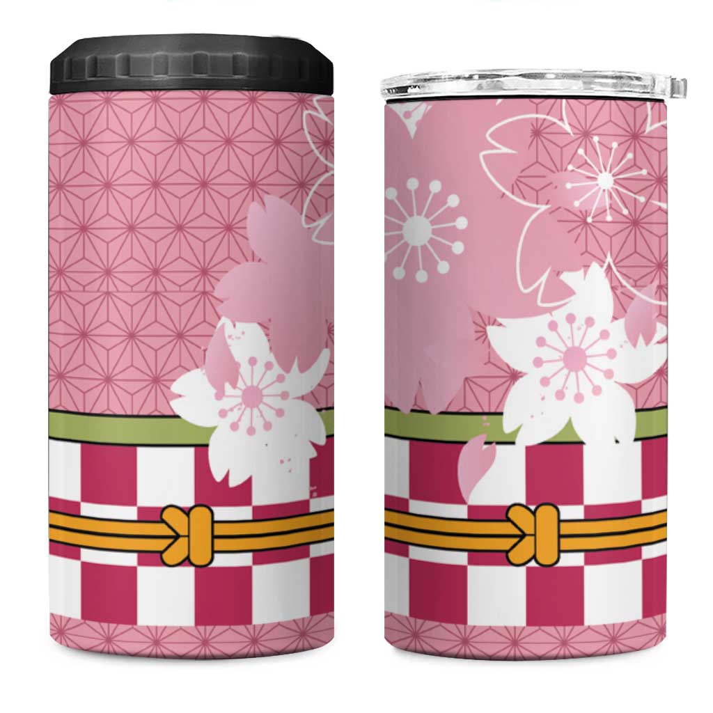 Japanese Asanoha Pattern 4 in 1 Can Cooler Tumbler Charm Against Evil Spirits - Wonder Print Shop