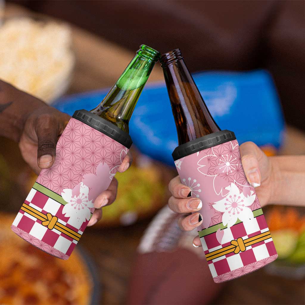 Japanese Asanoha Pattern 4 in 1 Can Cooler Tumbler Charm Against Evil Spirits - Wonder Print Shop