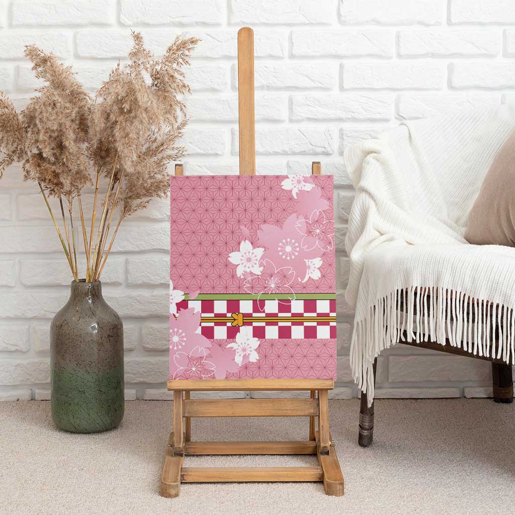 Japanese Asanoha Pattern Canvas Wall Art Charm Against Evil Spirits - Wonder Print Shop