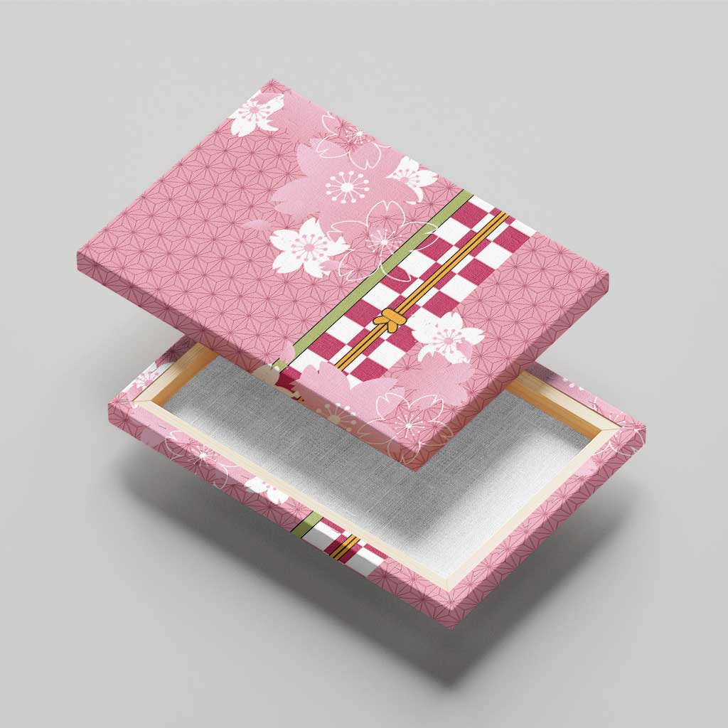 Japanese Asanoha Pattern Canvas Wall Art Charm Against Evil Spirits - Wonder Print Shop