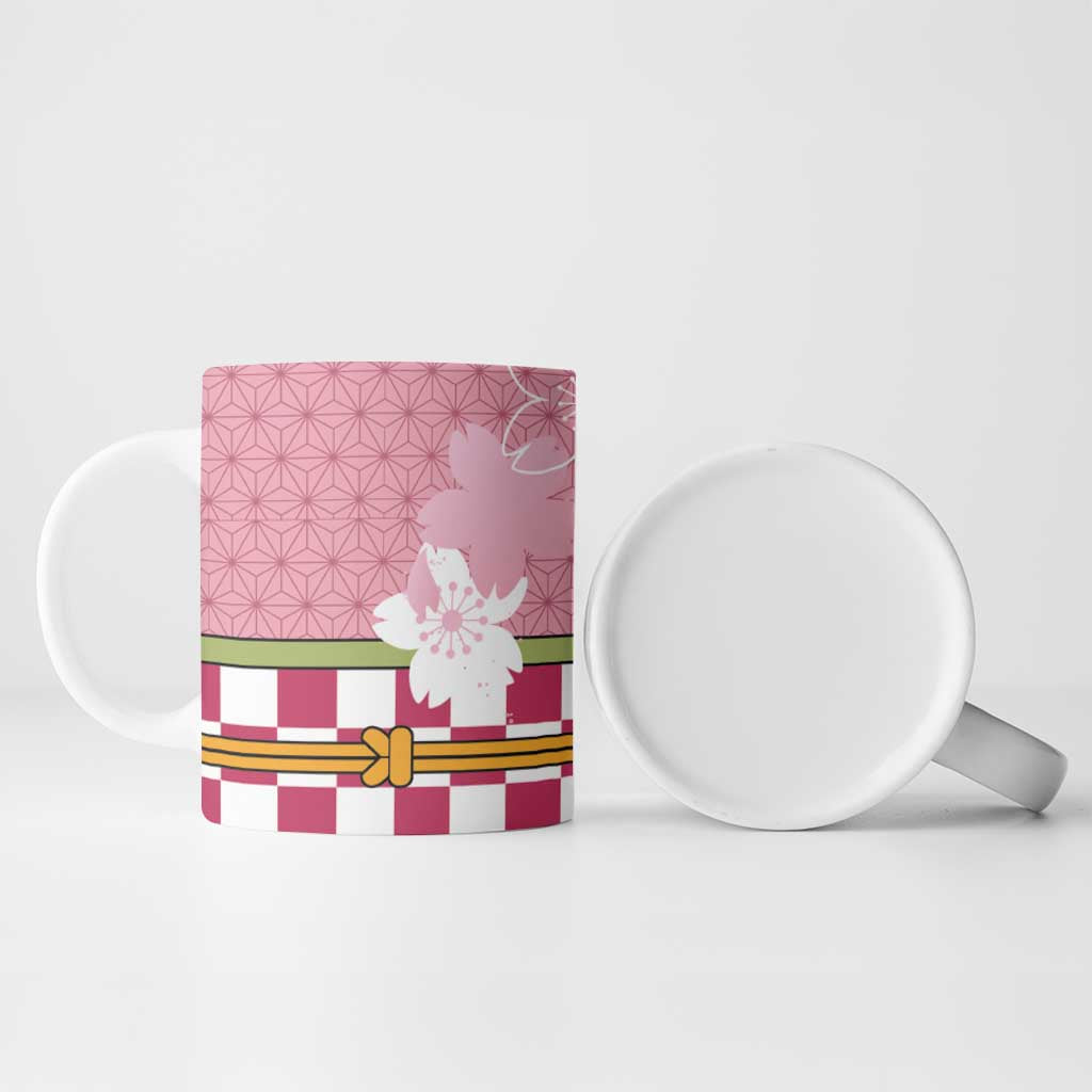 Japanese Asanoha Pattern Ceramic Mug Charm Against Evil Spirits - Wonder Print Shop