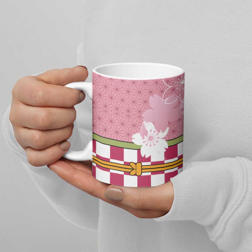 Japanese Asanoha Pattern Ceramic Mug Charm Against Evil Spirits - Wonder Print Shop