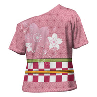 Japanese Asanoha Pattern Cross Shoulder Shirt Charm Against Evil Spirits - Wonder Print Shop