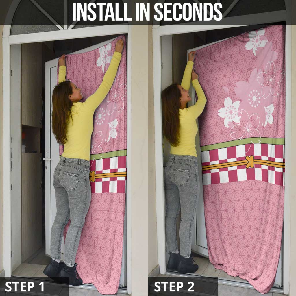 Japanese Asanoha Pattern Door Cover Charm Against Evil Spirits - Wonder Print Shop