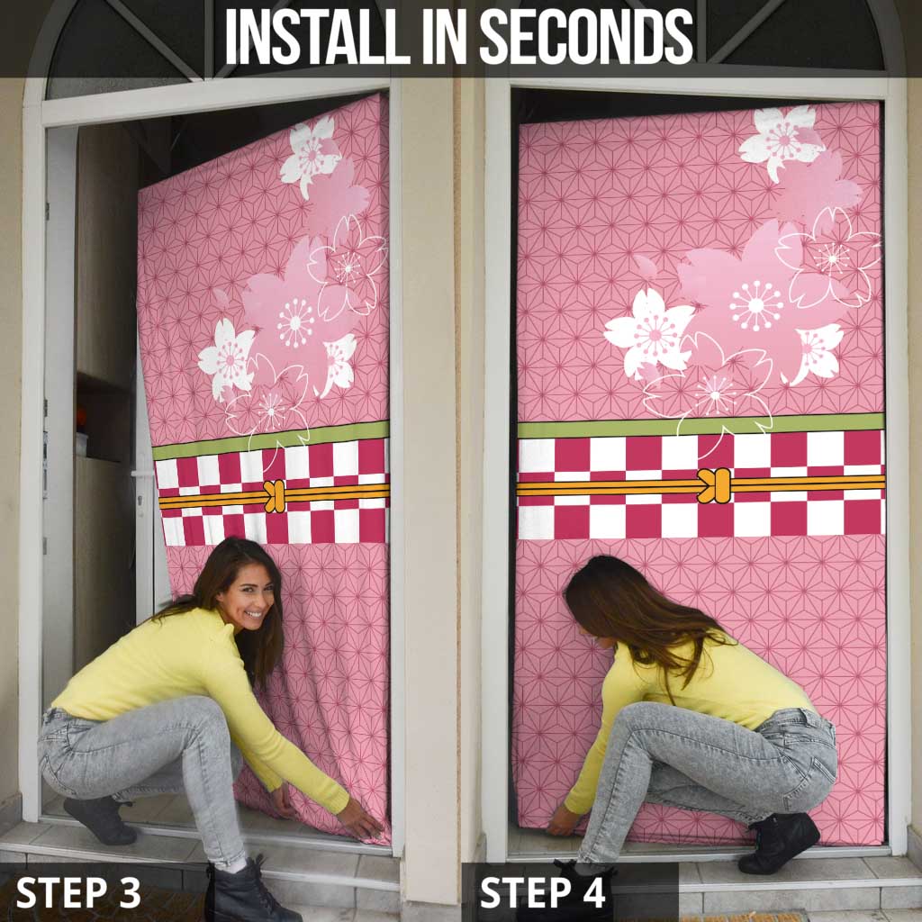 Japanese Asanoha Pattern Door Cover Charm Against Evil Spirits - Wonder Print Shop