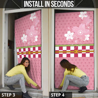 Japanese Asanoha Pattern Door Cover Charm Against Evil Spirits - Wonder Print Shop