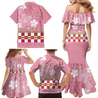Japanese Asanoha Pattern Family Matching Mermaid Dress and Hawaiian Shirt Charm Against Evil Spirits - Wonder Print Shop