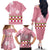 Japanese Asanoha Pattern Family Matching Off The Shoulder Long Sleeve Dress and Hawaiian Shirt Charm Against Evil Spirits - Wonder Print Shop