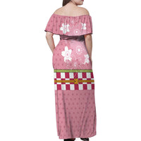 Japanese Asanoha Pattern Family Matching Off Shoulder Maxi Dress and Hawaiian Shirt Charm Against Evil Spirits - Wonder Print Shop