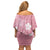Japanese Asanoha Pattern Family Matching Off Shoulder Short Dress and Hawaiian Shirt Charm Against Evil Spirits - Wonder Print Shop