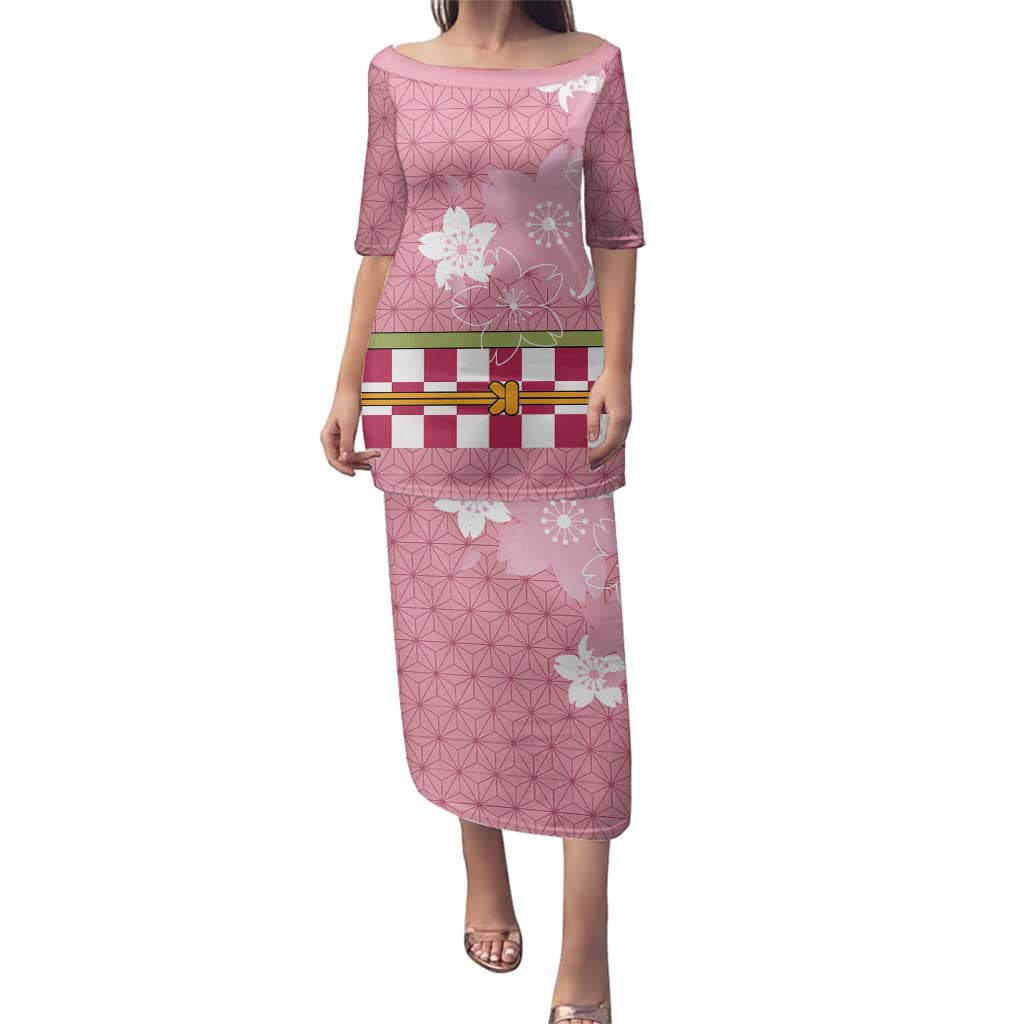 Japanese Asanoha Pattern Family Matching Puletasi and Hawaiian Shirt Charm Against Evil Spirits - Wonder Print Shop