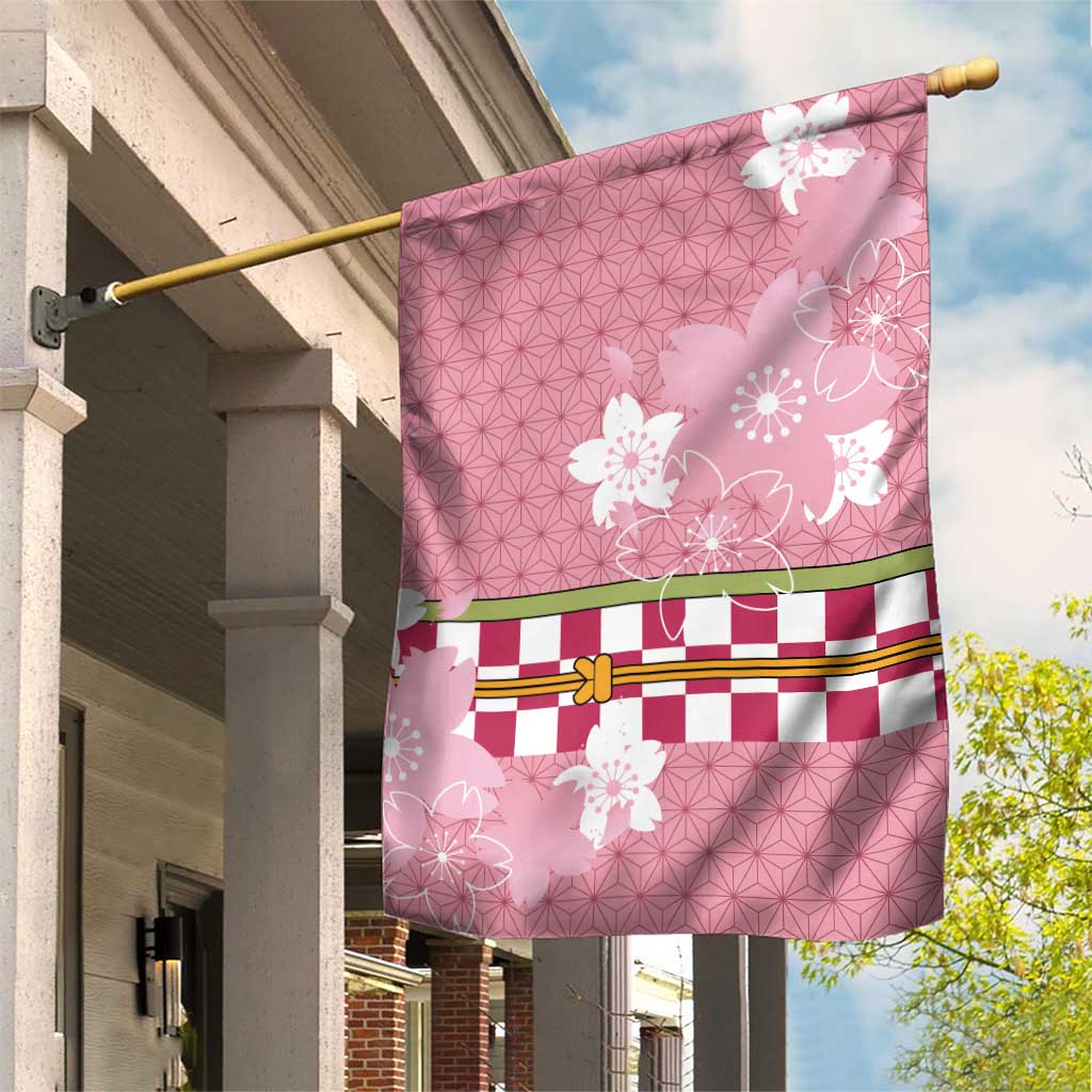 Japanese Asanoha Pattern Garden Flag Charm Against Evil Spirits - Wonder Print Shop